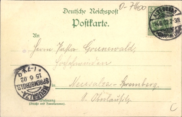 Chromo-Litho Altenburg in Thuringia, The red peaks, rear castle gate