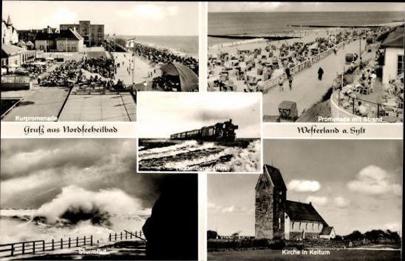 10 alte Ak Westerland auf Sylt, diverse Ansichten