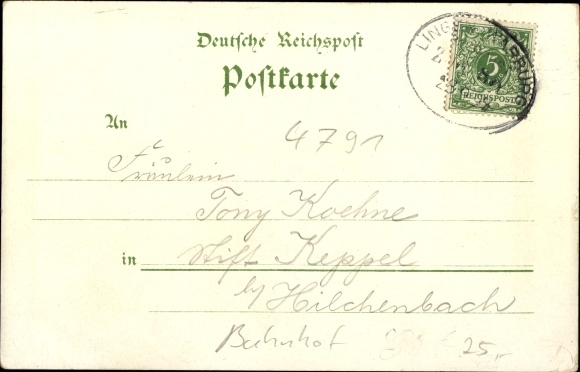 Chromo-Litho Altenbeken in Westphalia, railway station, track side, tunnel, viaduct, view of the town