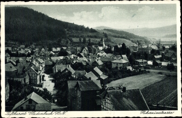 Postcard Gladenbach in Hessen, total view, Hoherainstraße
