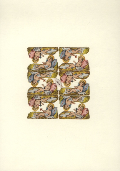 Blok spłaszczony, 4994, Dzieciątko Jezus z aureolą, wymiary ok. 12 x 11 cm