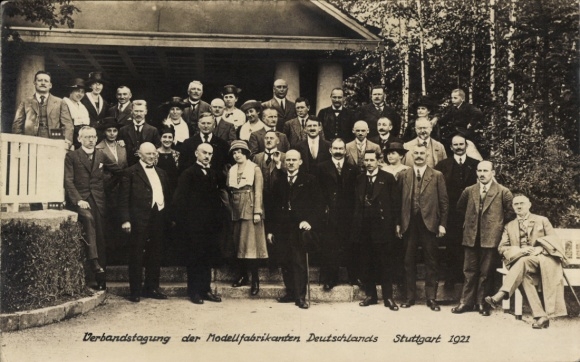 KP fotograficzna Stuttgart w Wirtembergii, spotkanie stowarzyszenia producentów modeli w Niemczech, 1921