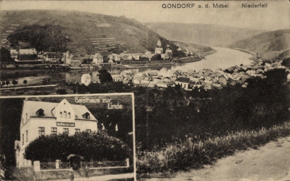 Postcard Gondorf on the Moselle, Niederfell, Gasthaus zur Linde