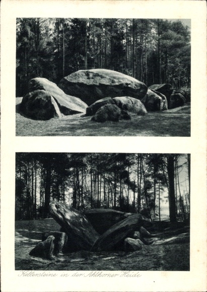 Ak Visbek in Oldenburg, Kellensteine, Ahlhorner Heide