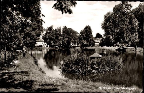 Postcard Hückeswagen in the Oberbergischer Kreis, city park