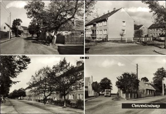Ak Osternienburg in Anhalt,  Neubauten, Straßenansicht, Schwarz-Weiß-Fotografie