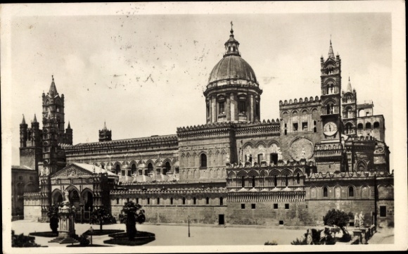 Postcard Palermo Sicily Sicilia Italy, Cathedral, Architecture,