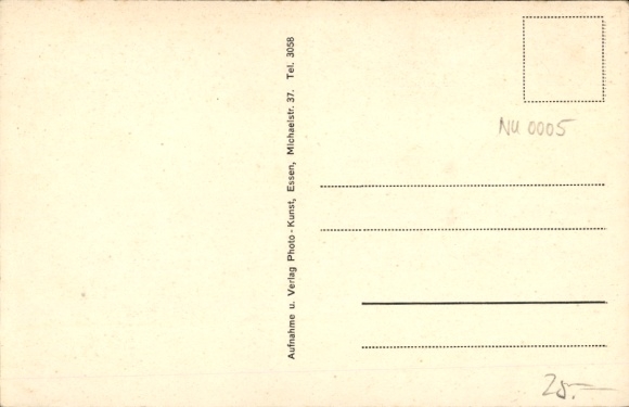 Postcard Kettwig Essen in the Ruhr area, district infant home, children on the terrace, rocking horse