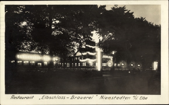 Postcard Hamburg Altona Nienstedten, Restaurant Elbschloss Brewery