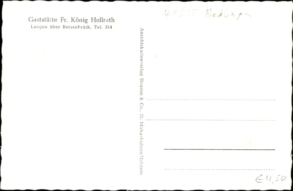 Postcard Langen Badbergen in the Artland, restaurant Fr. king Hollrath