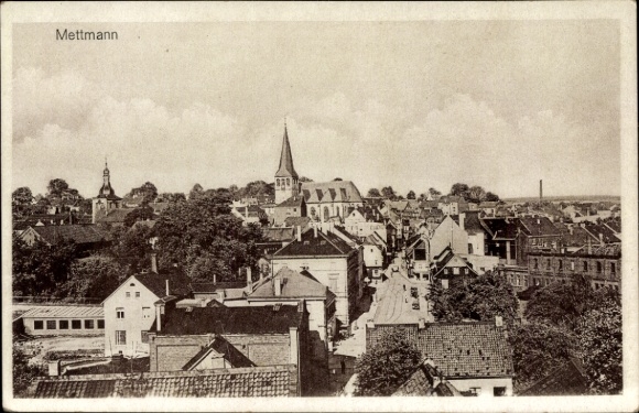 Postcard Mettmann in North Rhine Westphalia, overall view