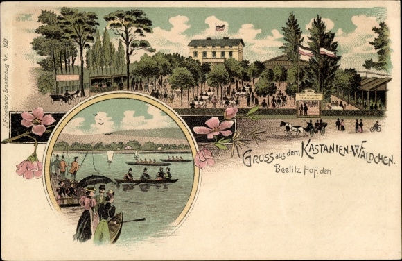 Chromo-Litho Berlin Zehlendorf Nikolassee, Beelitzhof, chestnut grove