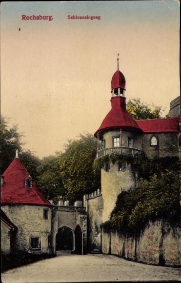 Postcard Rochsburg Lunzenau in Sachsen, Schlosseingang