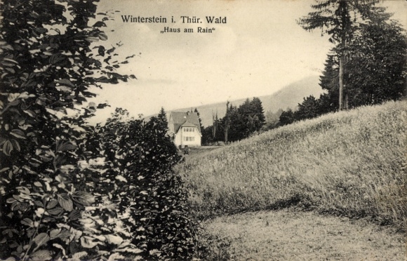 Ak Winterstein Waltershausen in Thüringen, Haus am Rain, Winterstein, Thüringer Wald, Landschaft