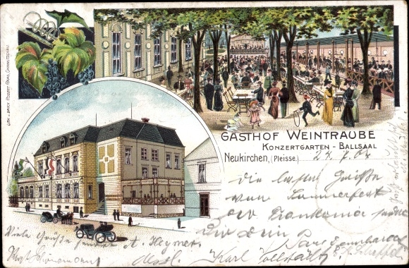 Chromo-Litho Neukirchen an der Pleiße, Gasthof Weintraube, concert garden