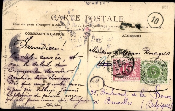 Artist Postcard Moris, Henry, Changement de Domicile, move