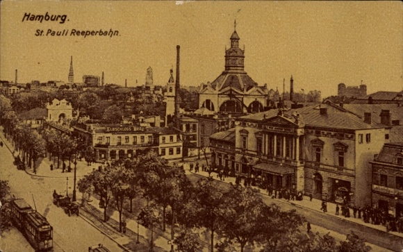 Postcard Hamburg Mitte St. Pauli, Reeperbahn