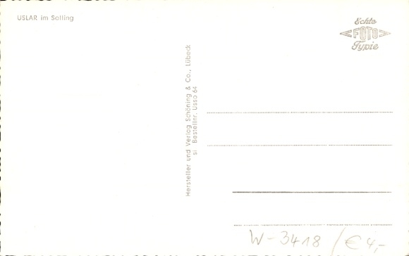 Postcard Uslar in Solling Lower Saxony, half-timbered house