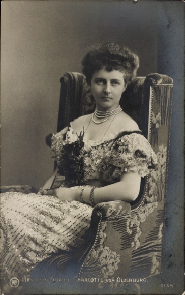 Ak Sophie Charlotte von Oldenburg, Ehefrau Prinz Eitel von Preußen