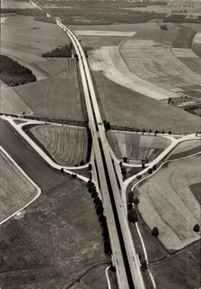 PC Thiendorf in Saxony, aerial photograph of the Autobahn junction