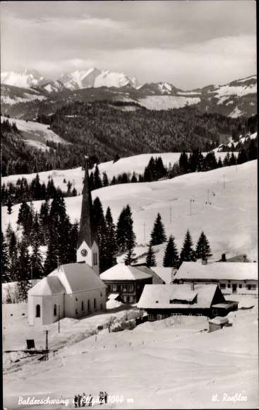 Ak Balderschwang in de Allgäu, panorama, sneeuw, winteridylle