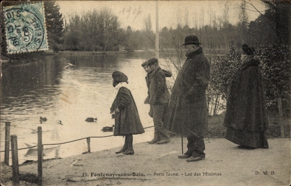 Postcard Fontenay sous Bois Val de Marne, Porte Jaune, Lac des Minimes
