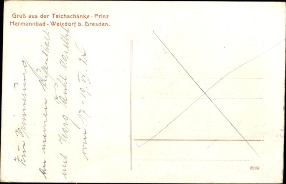 Postcard Dresden Weixdorf, Teichschänke prince Hermannbad