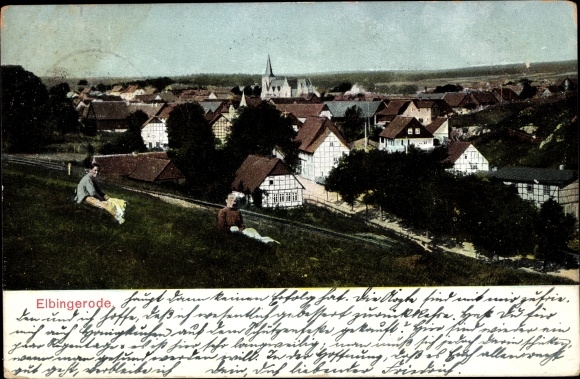 Postcard Elbingerode Oberharz am Brocken, panorama