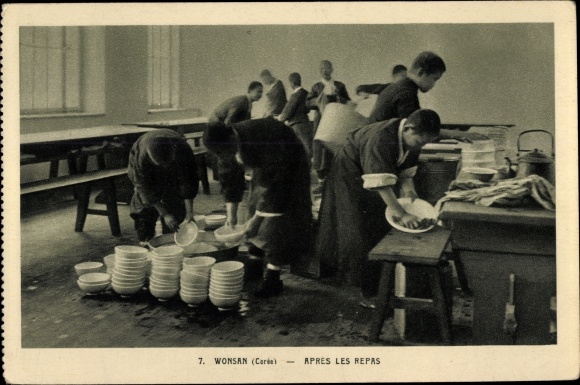 Postcard Wonsan North Korea, After Meals