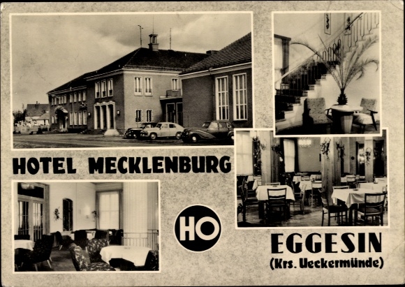 Postcard Eggesin in Mecklenburg Vorpommern, HO Hotel Mecklenburg, interior view