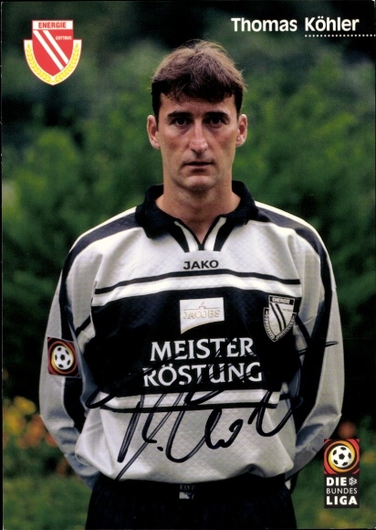 Autogrammkarte Fußballer Thomas Köhler, Energie Cottbus, Autogramm