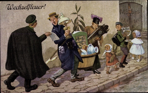 KP artysty Thiele, Arthur, źródła podatkowe, naprzemienny ogień, rodzina z meblami, urzędnik