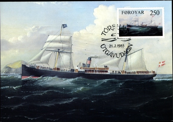 Maximum KP Føroyar Föroyar Wyspy Owcze Dania, parowiec