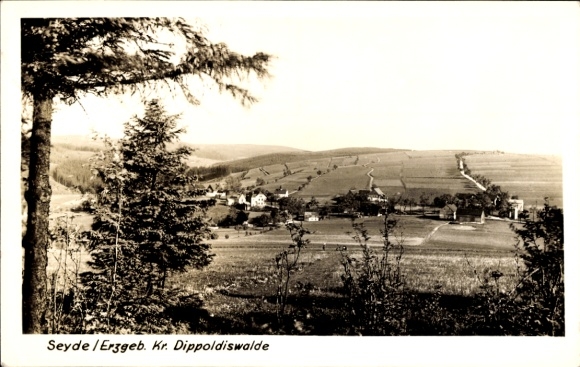 Postcard Seyde Hermsdorf in the Ore Mountains, Panorama