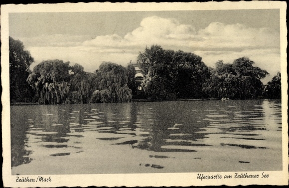 Postcard Zeuthen in der Mark, Uferpartie am Zeuthener See