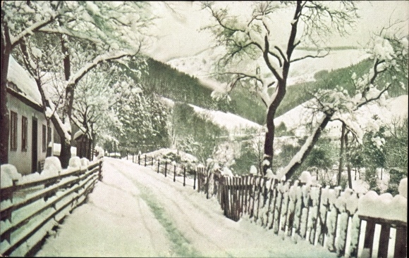 Postcard Lilienfeld in Lower Austria, Traisental, Winter, Vienna Prealps