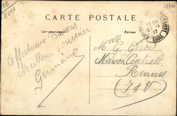 Postcard Amfreville la Campagne Eure, Le Chateau