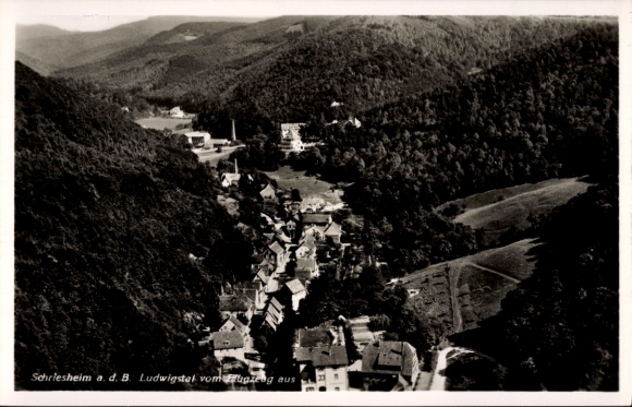 Ak Schriesheim an der Bergstraße, Fliegeraufnahme