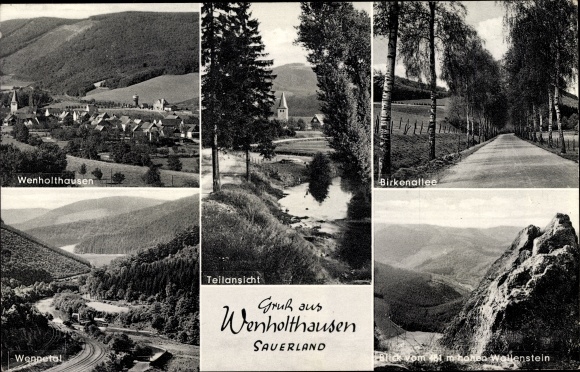 PC Wenholthausen Eslohe in the Sauerland, general view, Wallenstein, Birkenallee