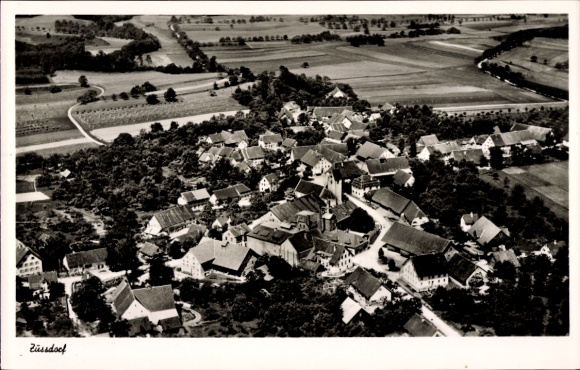 Ak Zußdorf Wilhelmsdorf in Württemberg, Fliegeraufnahme