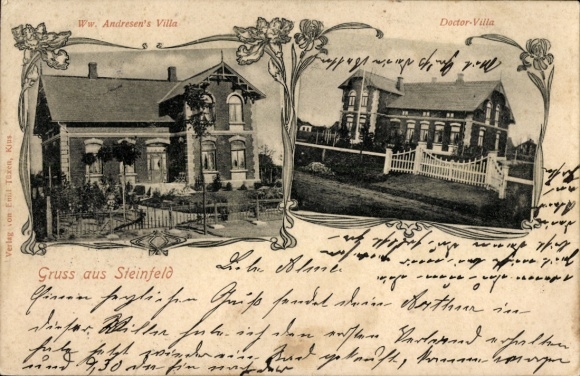 Ak Steinfeld in Schleswig, Villa von Ww. Andresen, Doctor Villa