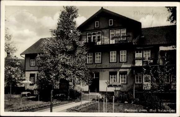 Postcard Bad Salzungen in Thuringia, Pension Joos