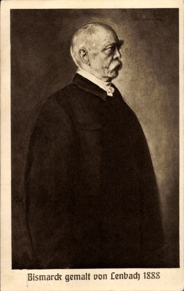 Künstler Ak Lenbach, Fürst Otto von Bismarck, Standportrait