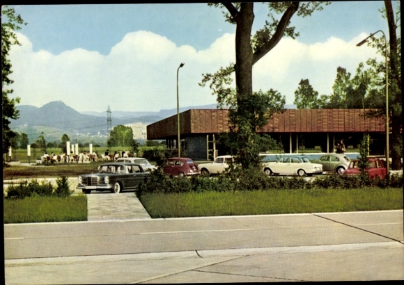 Postcard Halberstung Sinzheim in Baden Württemberg, motorway service station Bühl