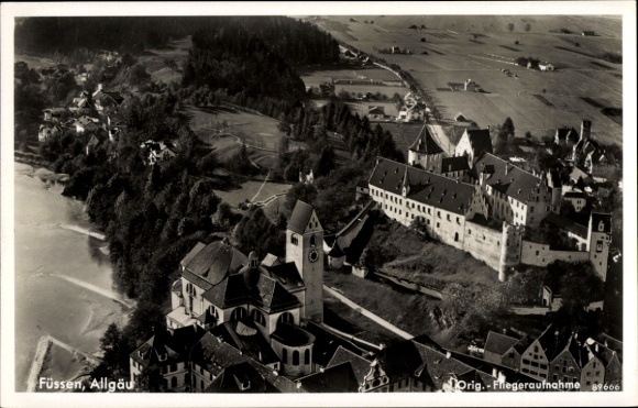 Postcard Pfronten in Allgäu, aerial photograph, buildings, landscape, cityscape