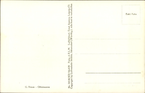 Postcard Ottobeuren in Upper Swabia Allgäu, aerial photograph