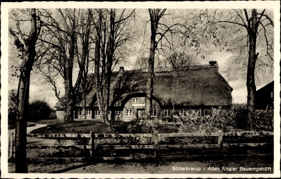 Ak Süderbrarup in Sleeswijk-Holstein, oude vissersboerderij