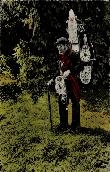 Ak Uhrenhändler aus Schwarzwald, Volkstracht