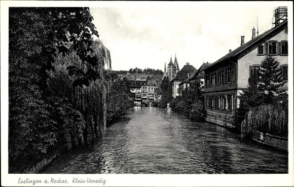 PC Esslingen am Neckar, Little Venice, partial view of the city