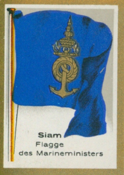Sammelbild Ulmenried Fahnenbilder Nr. 236, Siam, Flagge des Marineministers